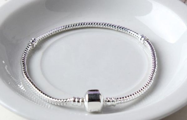 

wholesale- charm bracelet 925 silver pandora bracelets for women royal crown bracelet diy heart-shaped jewelry with crown, Black