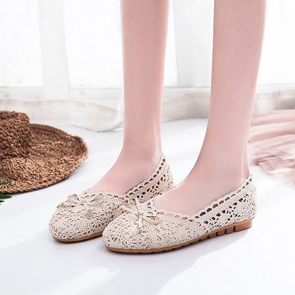 

summer woman flats women's hollow out shallow loafers women fashion solid slip on shoes 2020 female casual breathable footwear, Black
