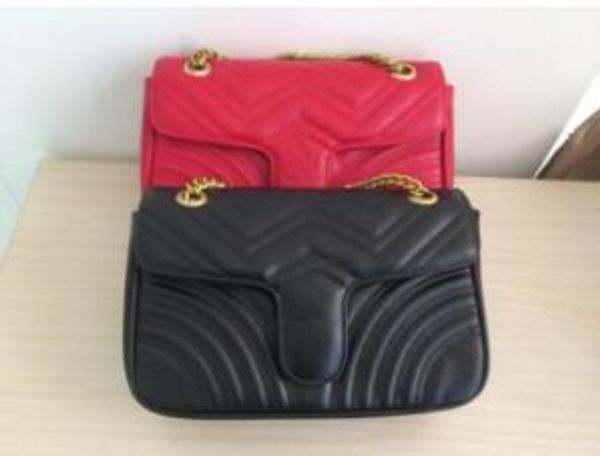

m443497 marmont shoulder bags women gold chain crossbody bag handbags new designer purse female message bag size 26cm