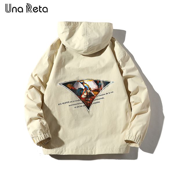

una reta hip hop hooded jacket men autumn new fashion harajuku personality printing tracksuit coat man streetwear jacket coat, Black;brown