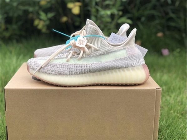 

2019 authentic 350s v2 citrin fw3043 cloud white fw3042 ice blue kanye west men women running shoes wave runner athletic sneakers size 5-12, Black