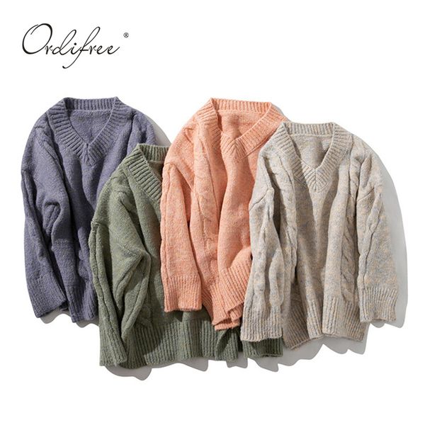 

ordi2019 autumn winter women sweaters and pullovers warm female knit sweater jumper pull femme, White;black