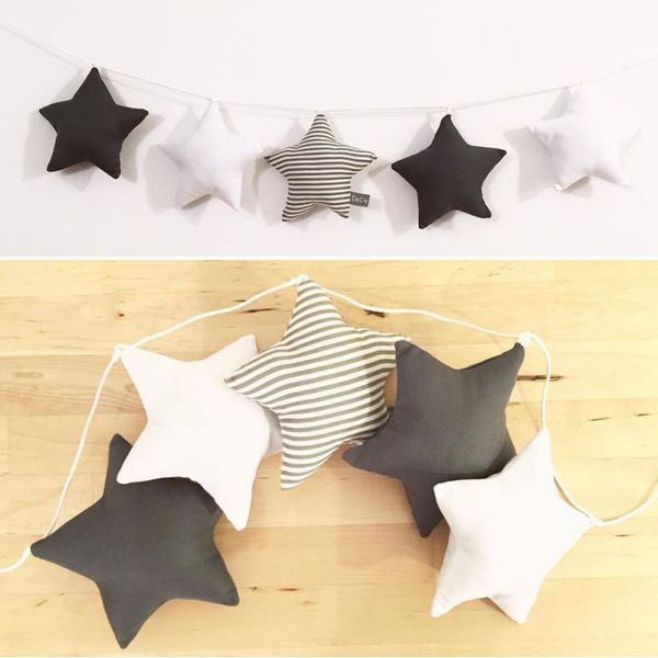 

ins nordic baby room decoration handmade nursery star garlands christmas kids room wall decorations pgraphy props gifts