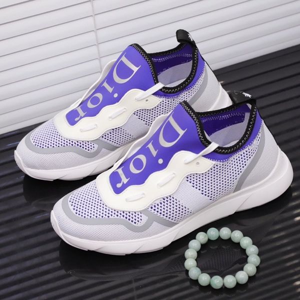 

new style luxury men's party casual jogging sports basketball shoes flat bottom net shoes fashion designer shoe men's shoe size 38, Black