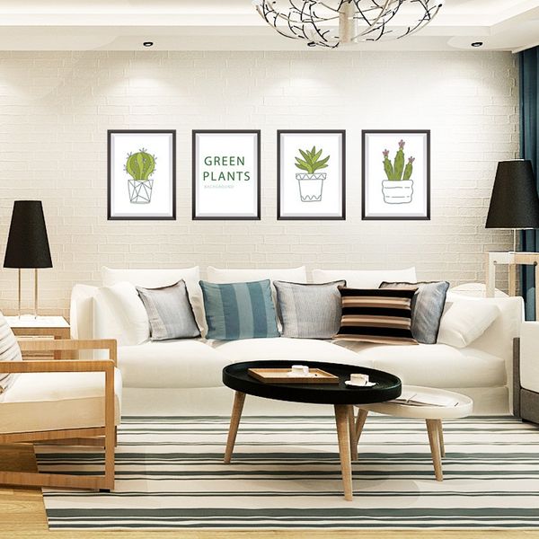 

home decoration creativity potted green plant wall stickers
