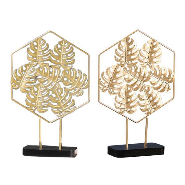 

2x metal turtle leaves ornament leaf pattern home furnishings for cafe