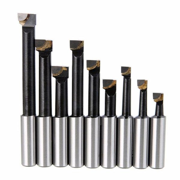 

9pcs f1 type durable hard alloy shank boring bar set carbide tipped bars