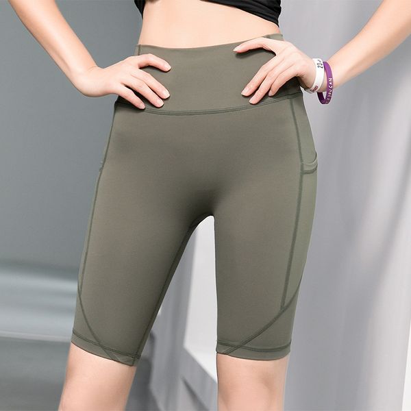 

йога штаны высокие упругие спортивные шорты женская одежда tight фитнес брюки тренировки шорты женщин спортивная одежда для женщин: спортзал, White;red