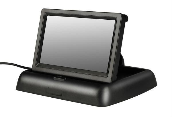 

4.3 inch car rear view monitor hd car monitor wireless reversing camera parking system reverse image folding design 12v