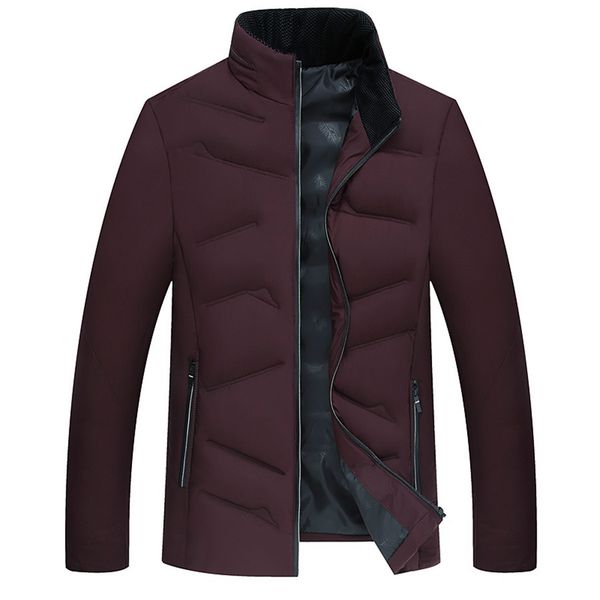 

new 2018 autumn winter men jacket casual cotton-padded jacket warm men parka outwear men's coat clothes, Black