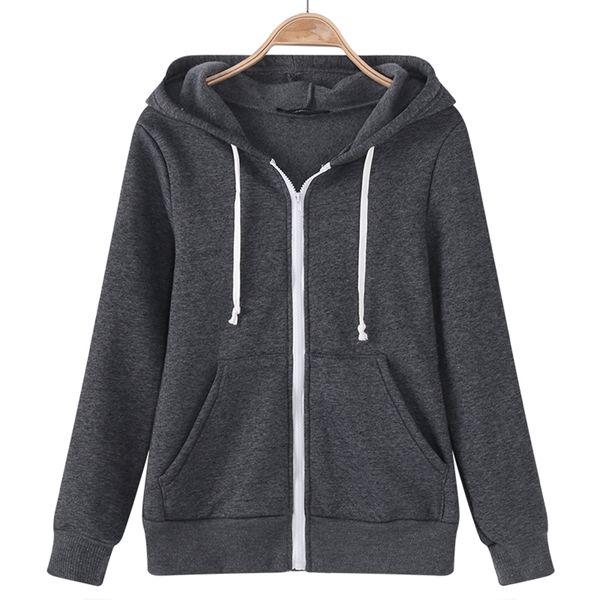 

women sweatshirt womens hoodie plus size 5xl regular women hoodies sweatshirt casual solid sweatshirts loose hooded zipper warm overcoat, Black