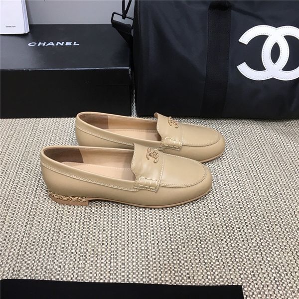 

fashion trend luxury designer chnel shoes new women's flat shoes solid color casual shoes comfortable tip temperament fashionshoes a1, Black