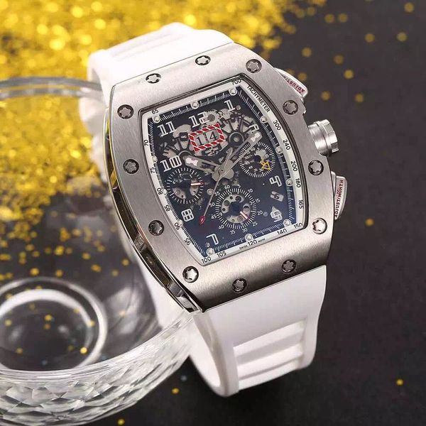 

горячие продажи мужские часы спортивные наручные часы топ продать мужские часы механические автоматические наручные часы резиновый ремешок 0, Slivery;brown