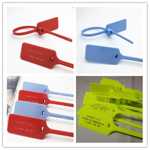 

Off Shoe Zip Tie Red White Blue Yellow Strap OW Tag Plastic C.2018