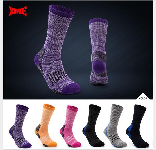 

new thick outdoor hiking socks for men and women casual ski walking socks, Black