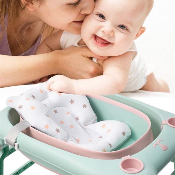 

kidlove baby bath seat infant shower mat foldable tub pad newborn bathtub pillow anti-slip soft comfort cushion