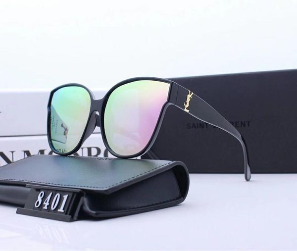 

fashion mirror mens woman designer sunglasses luxury sunglasses designer goggle adumbral glasses uv400 8401 5 colors with box, White;black