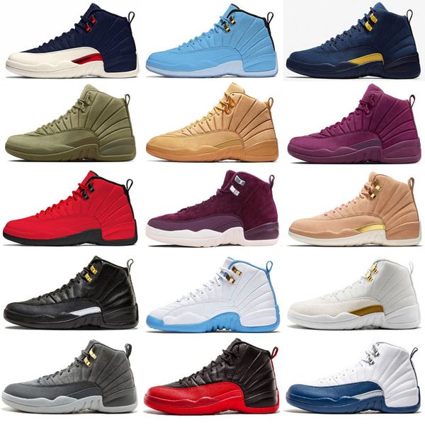 

новый jumpman 12s утепленных wntr gym red мичиган мужская баскетбол обувь the master flu game такси 12 мужчин спортивные кроссовки башмак us