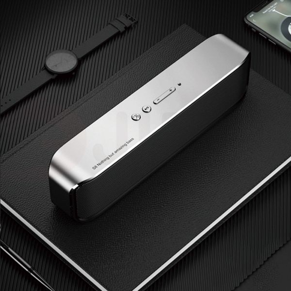 

speakers soundbar fm radio bluetooth speaker hd stereo wireless speakers with mic support mp3 mp4 alarm clock lcd display aux tf