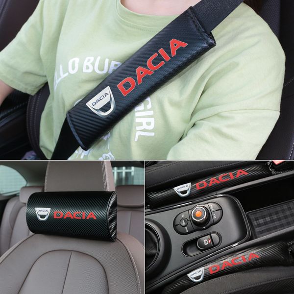 

car inerior accessories tiessue box pillows seatbelt armrest console pad cover for dacia duster logan sandero 2 mcv sandero
