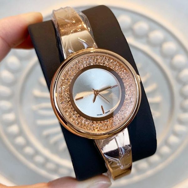 

new style fashion girls steel strip luxury watches 32mm women watches quartz watch feminino montre femme relogio wristwatches, Slivery;brown