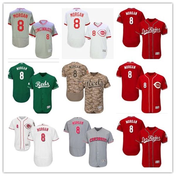 

custom baseball jerseys cincinnati 8 joe morgan cincinnatireds reds men women youth red white high-quality jersey, Blue;black