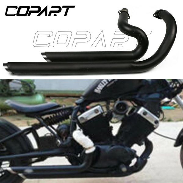 

motorcycle exhaust pipe with muffler removable for yamaha virago 535 cruiser