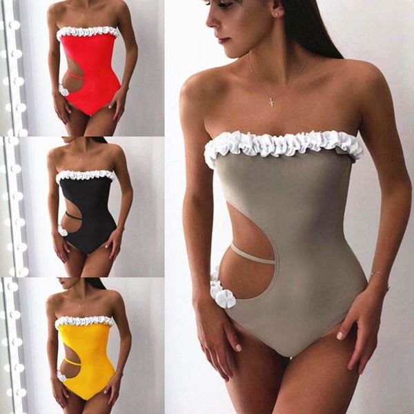

the new beach bikini 2019 swimsuit bikini four-color, White;black
