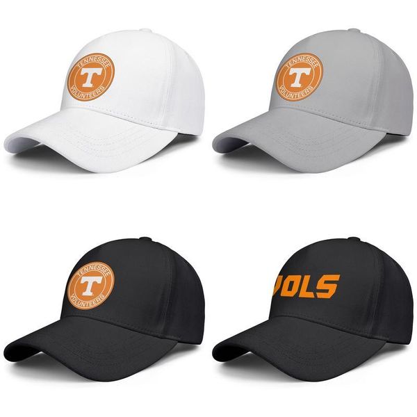 

tennessee volunteers football logo black mens and women baseball cap design fitted custom design your own team original hats round, Blue;gray