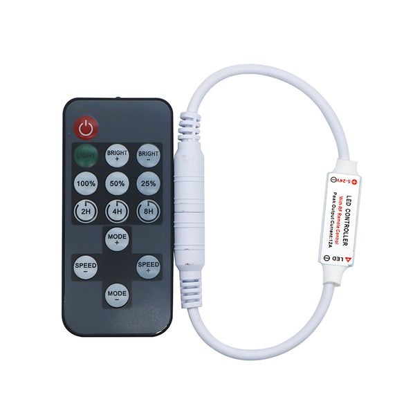 

edison2011 new arrival rf wireless led remote timing controller dimmer controller with timer function for single color light strip
