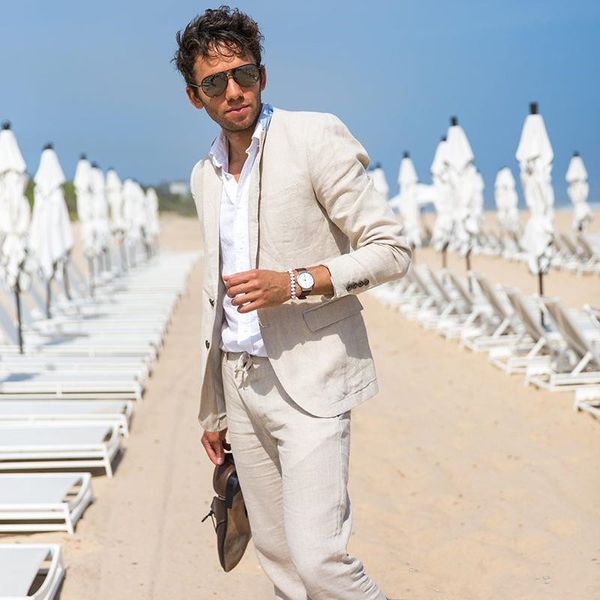 

новое шампанское slim fit пляж свадебные мужские костюмы жених смокинги 2 шт. (куртка+брюки) жених костюмы лучший человек blazer 146, Black;gray