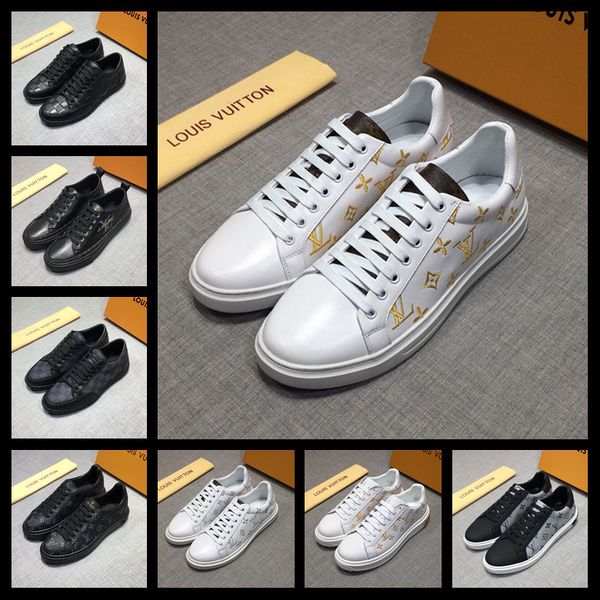

19fw luxury brands v home rivet leather small white shoes flat bottom casual shoes men and women same couple shoes tide, Black