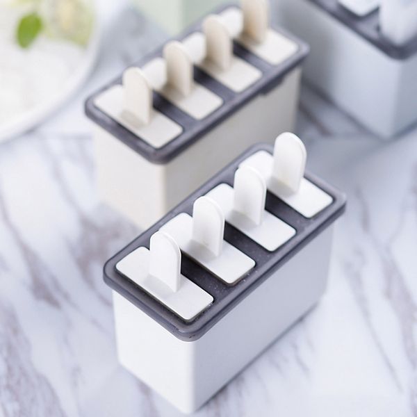 

4 клетки мороженое формы куб diy эскимо пресс-формы чайник с крышкой лотка popsicle палочки многоразовые кухня выпечка кулинария инструменты
