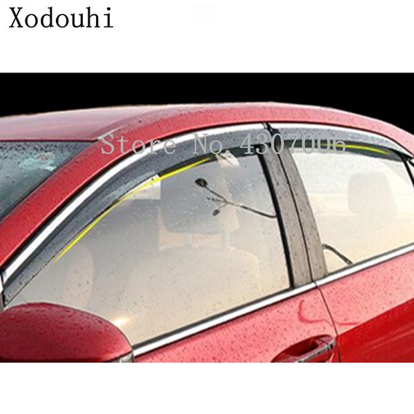 

car body cover stick lamp plastic window glass wind visor rain/sun guard vent 4pcs for toyota corolla altis 2017 2018 2019