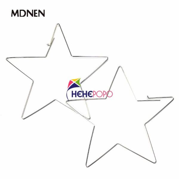 

star shaped stud earrings simplicity handmade copper hyperbole wire earring for women, Golden;silver
