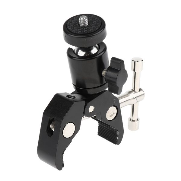 

зажимное крепление magic arm w / 1/4 " шаровая головка горячий башмак адаптер для монитора камеры - черный