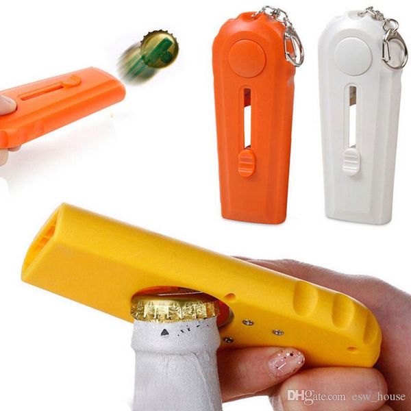 

new portable flying cap zappa beer drink bottle opener cap launcher shooter gun kitchen cooking tool