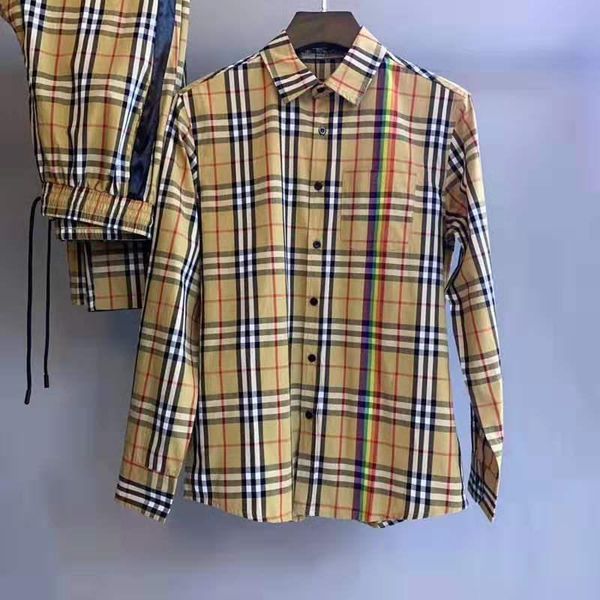 

мужские повседневные рубашки с длинными рукавами дизайнерский спортивный костюм в полоску с принтом в стиле однобортный рубашки для мужчин и, White;black