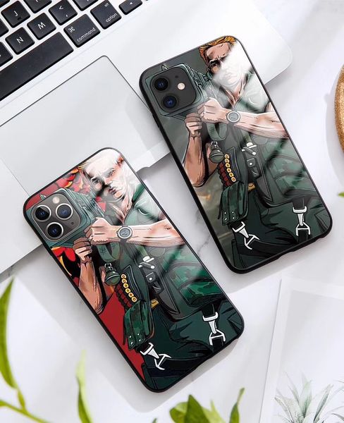 

Воин Pattern задняя крышка Ударопрочный закаленное стекло сотовый телефон чехол Зер