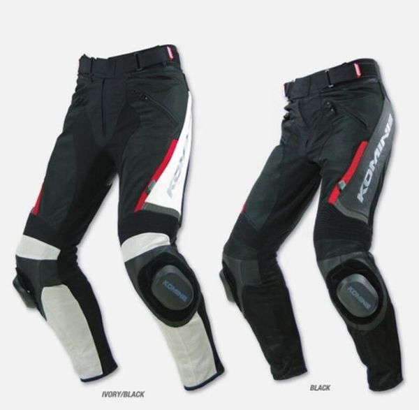 

2019 new leather komine pk717 summer style mesh fabric leather motorcycle racing pants specials no grinding block, Black;blue