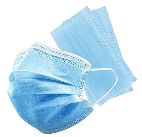 

dhl ship tvsc fa3 layerspm2.5 face mask nonwoven elastic mouth soft breathable black blue sngc