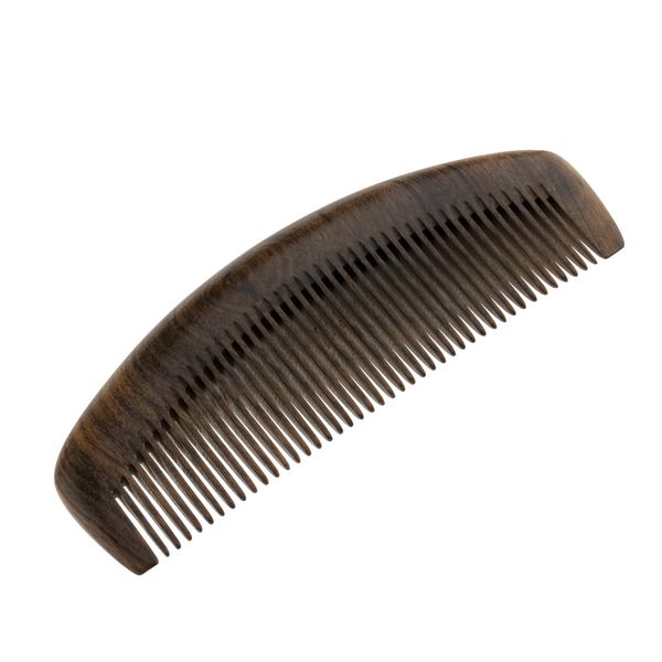 

natural chacate preto hair massage comb wooden pocket hairbrush fine tooth, Silver