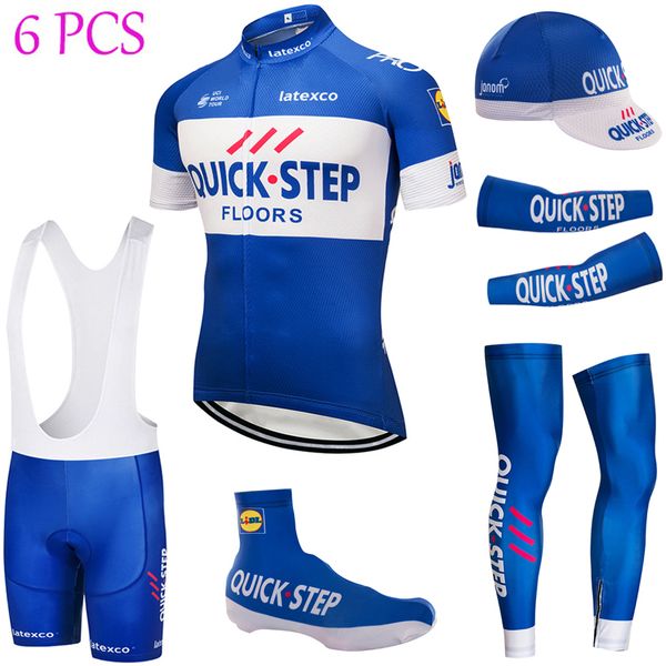 

2019 tour cycling full set quick step bike jersey breathable men ropa ciclismo cycling jerseys 9d bike shorts and sleeve warmers, Black;blue