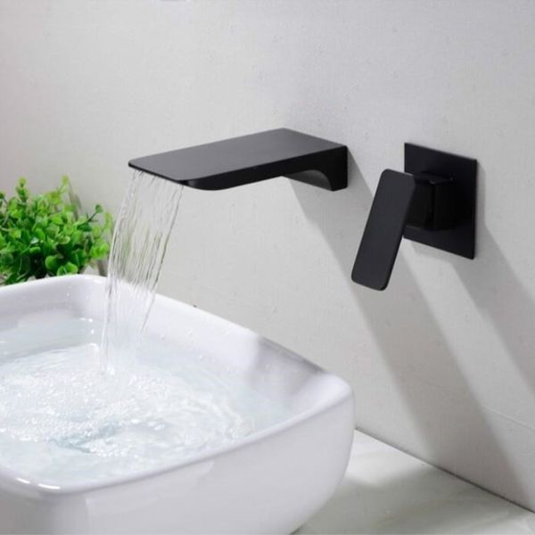 

wall mounted bathroom lavatory sink faucet and cold single lever waterfall basin faucet new arrival total brass