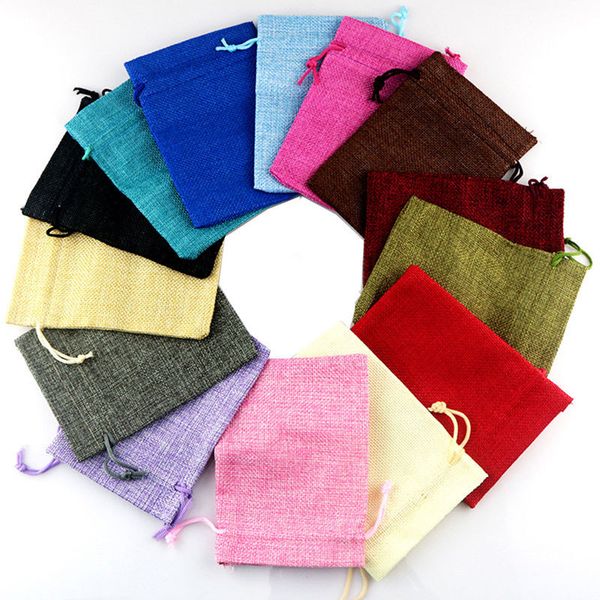 

мешковина джутовые подарки сумки конфеты гессиан свадебная вечеринка фавор мешочек джут подарочная упаковка шнурки джутовые подарочные пакет