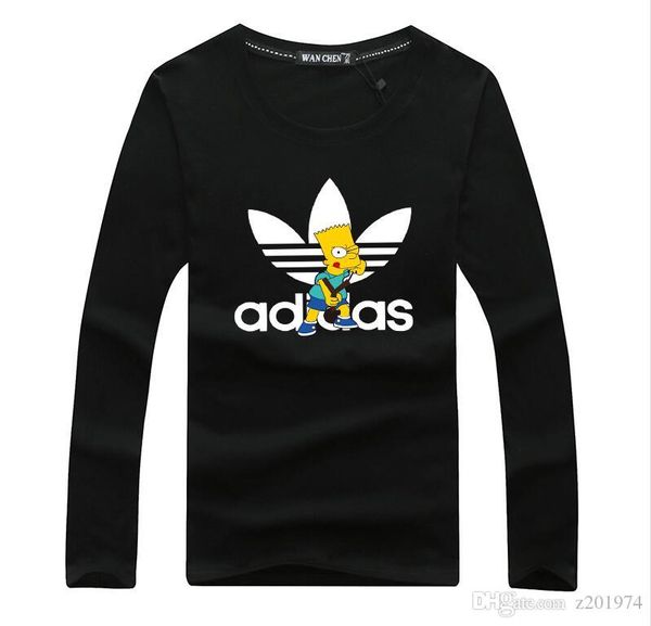 

мужская и женская с длинным рукавом t-shirt большая мода 100% хлопок футболки мужские спортивные майка случайные футболки cxbs-х, White