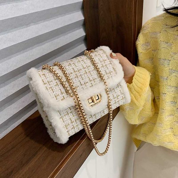 

winter wool chain mini crossbody bags for women 2019 female shoulder messenger bag lady purses and handbags cross body bag
