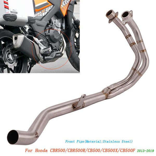 

for cbr500 cbr500r cb500 cb500x cb500f motorcycle front pipe non-destructive installation exhaust system 2013-2019