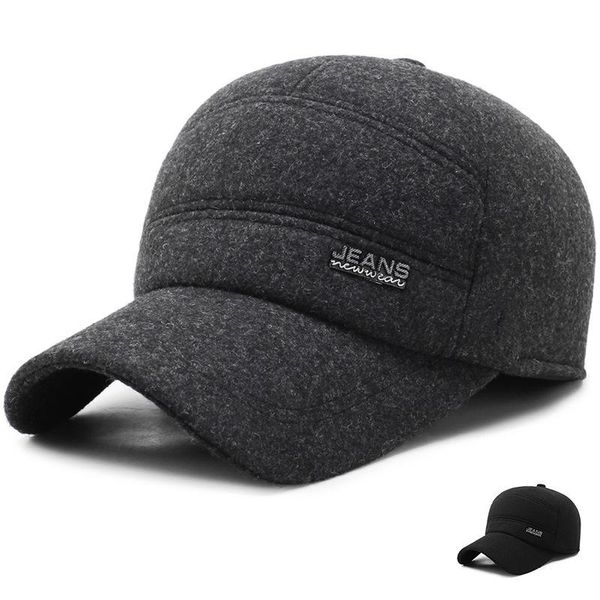 

2020 new men's autumn and winter outdoor cold earmuffs warm baseball cap plus velvet thickened fashion cycling cap bzqrm, White