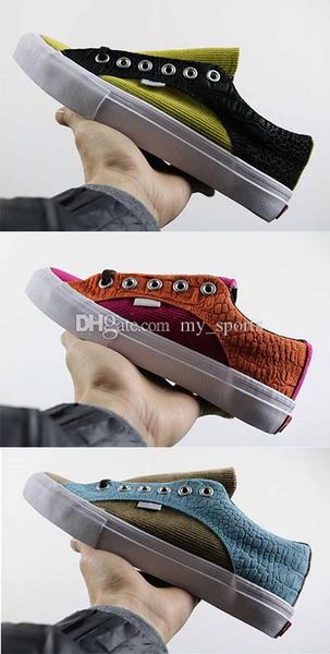 

sk8-mid pro designer 2019 the crocodile grain classical brand skateboard sneakers cool casual shoes, Black